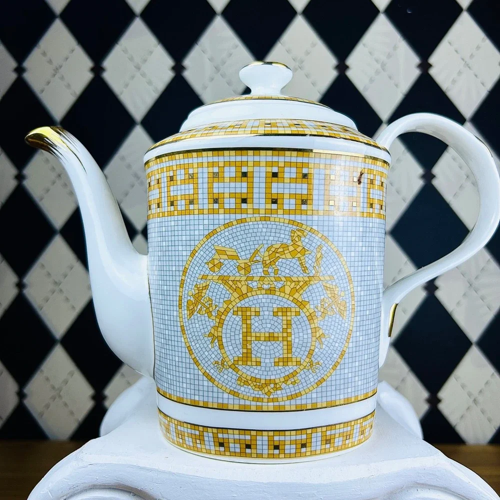 Hermès Mosaique au 24 Porcelain Teapot - Picture 1 of 6